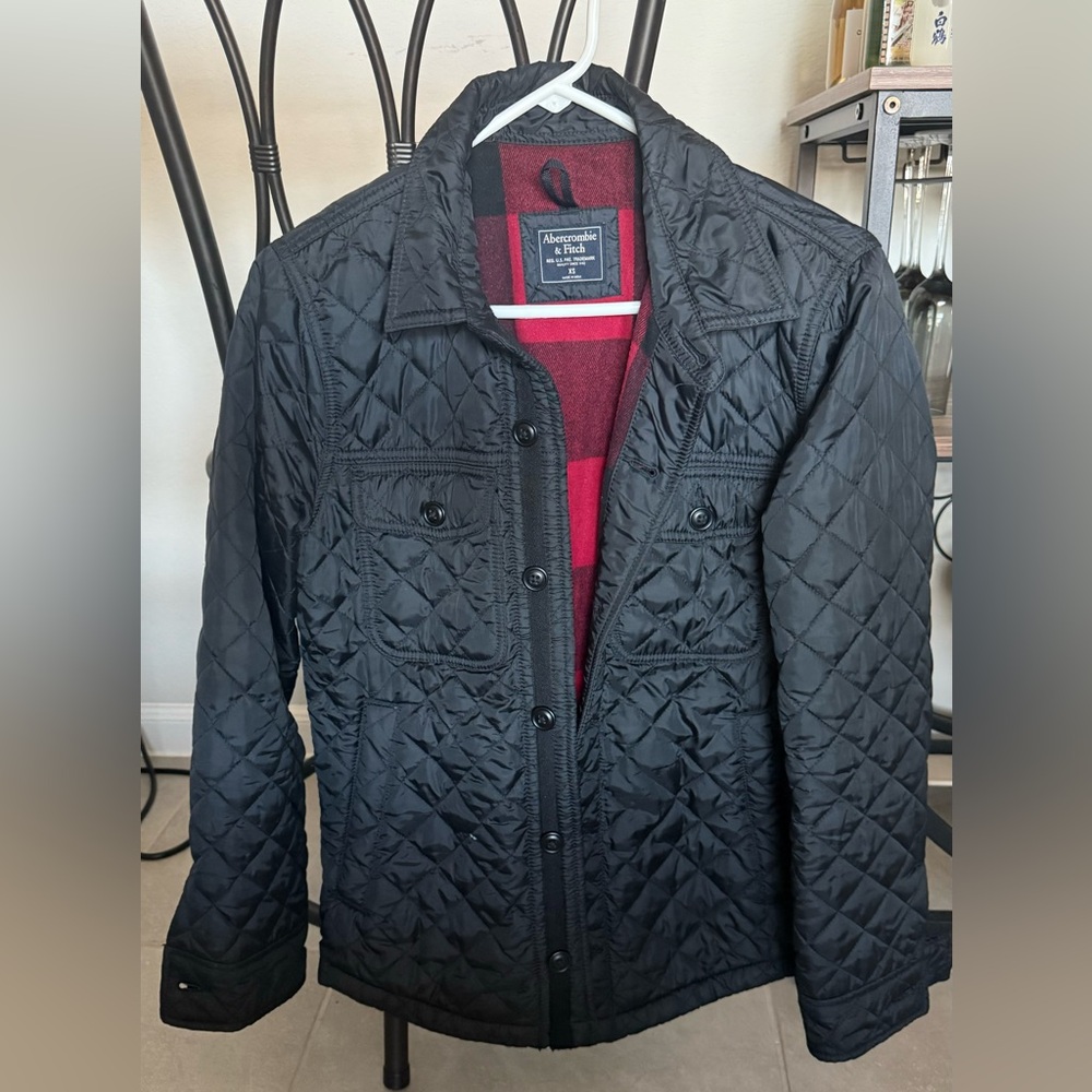Abercrombie & Fitch Black Quilted Jacket